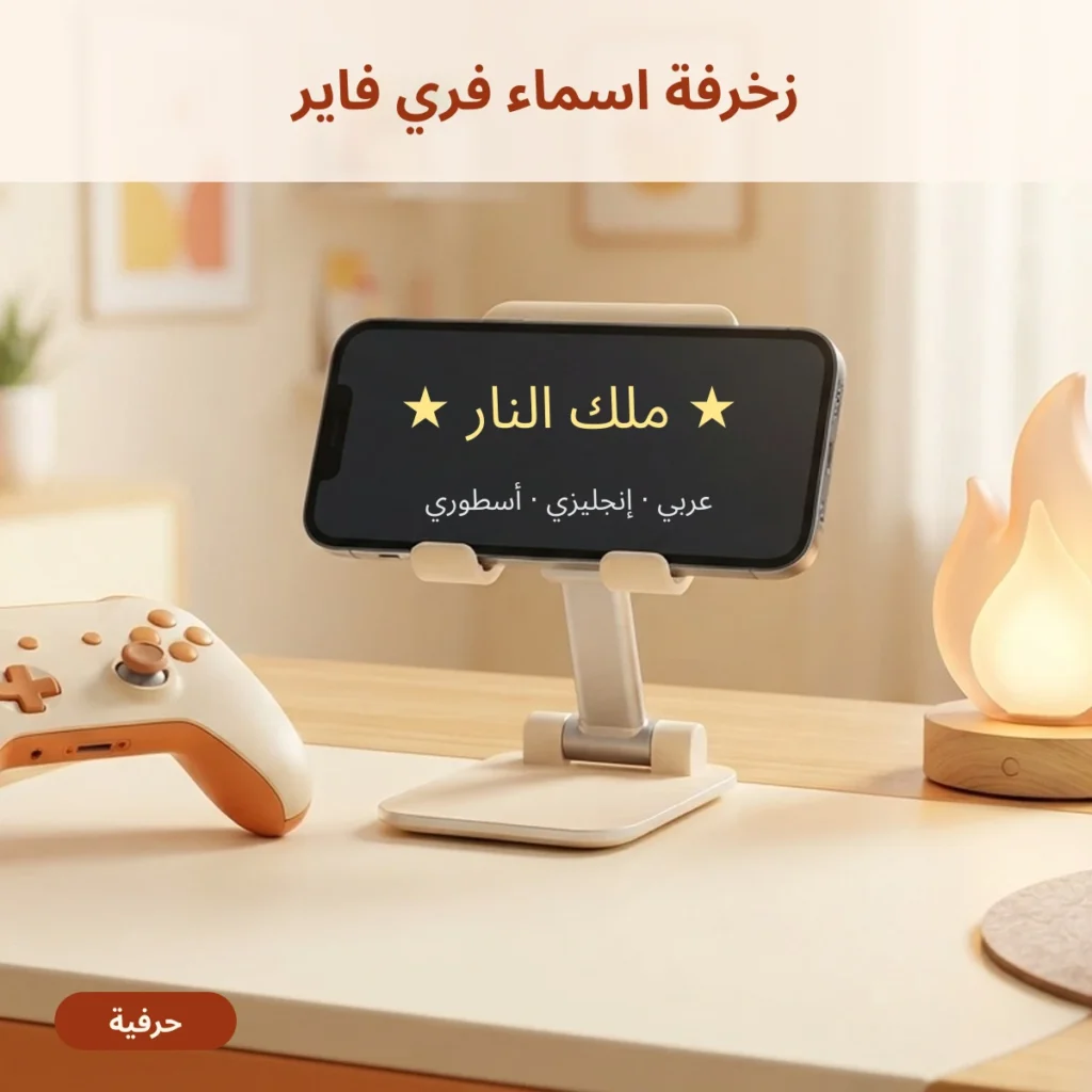 زخرفة اسماء فري فاير عربي وإنجليزي وأسطوري